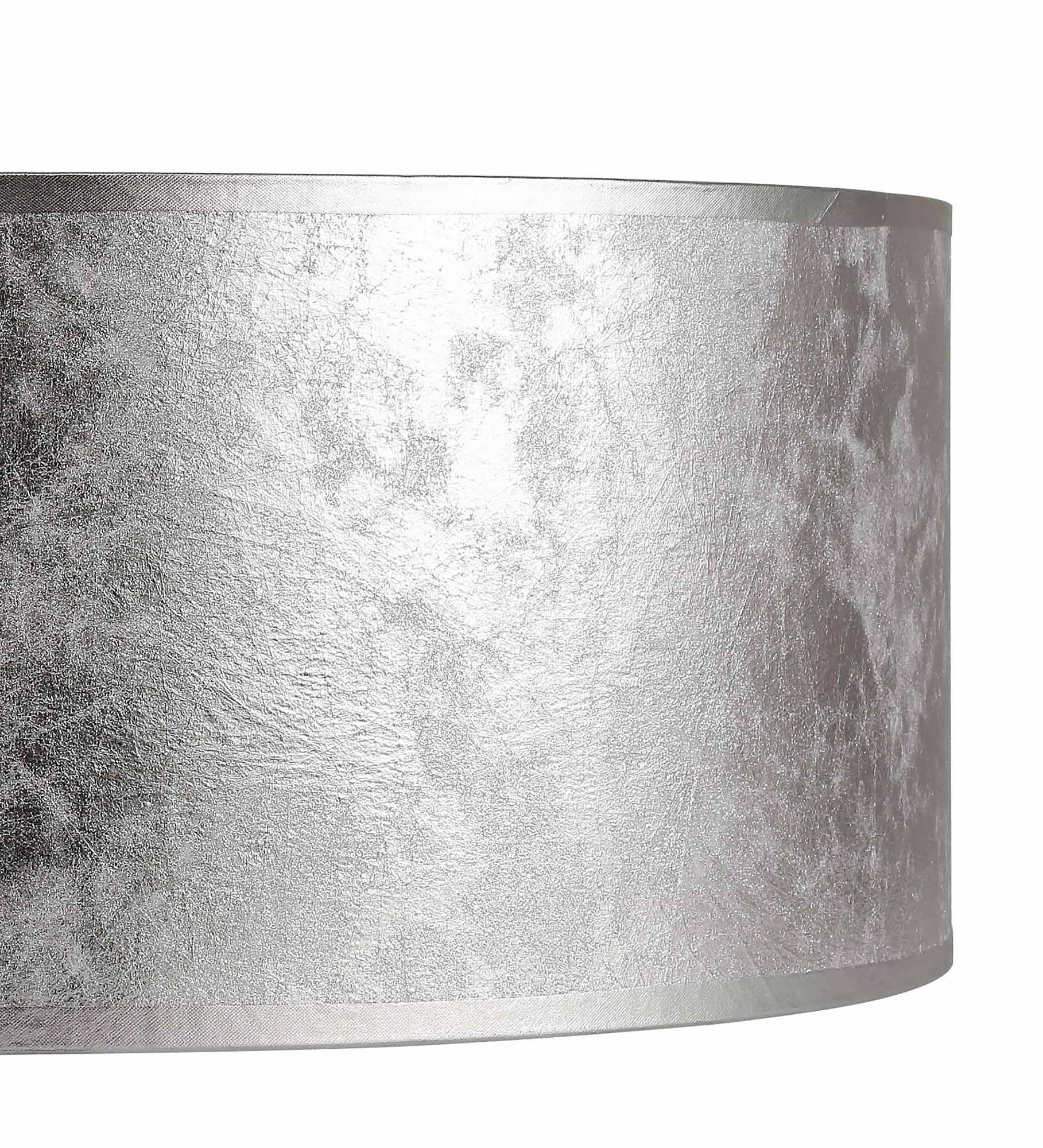 Baymont 40cm Shade 2m 3 Light Pendant Polished Chrome, Silver Leaf, Frosted Diffuser DK0804  Deco Baymont CH SL